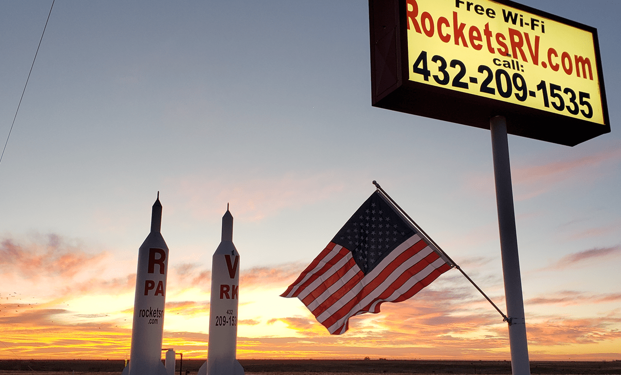 rockets sign flag